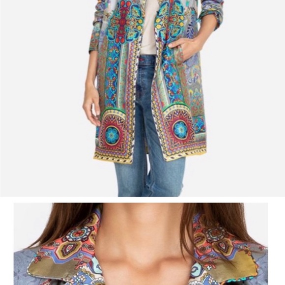 Johnny Was silk jacket - Picture 4 of 10